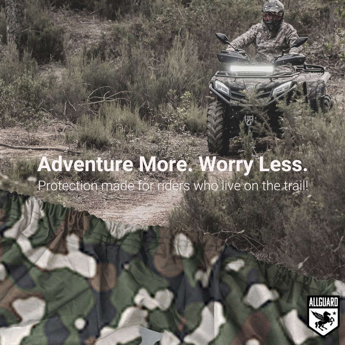 AllGuard Weatherproof ATV Cover woodland camo img 2