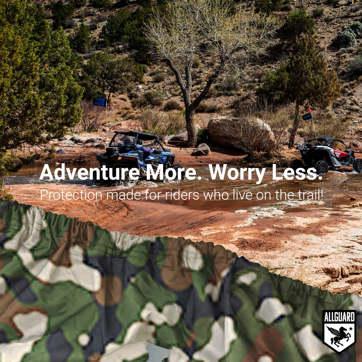 AllGuard Weatherproof UTV Cover woodland camo img 2