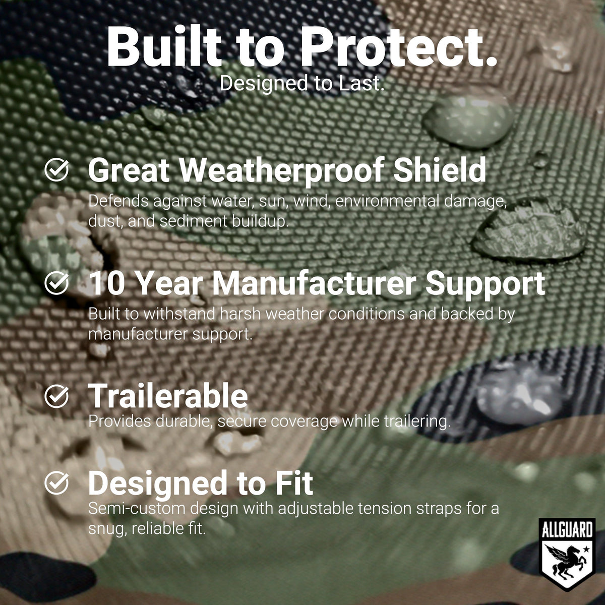 AllGuard Weatherproof UTV Cover woodland camo img 5