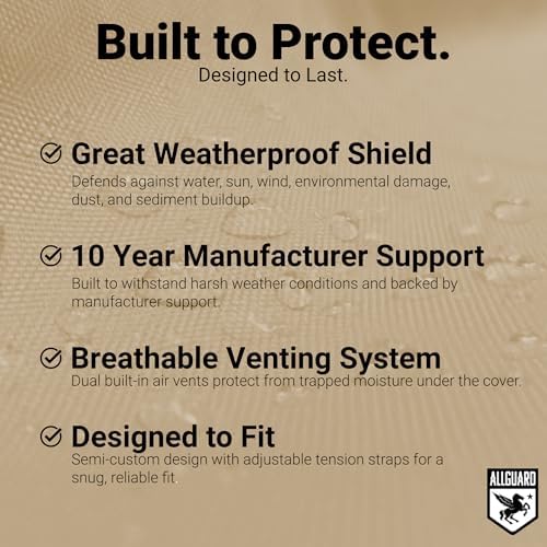 AllGuard Golf Cart Cover Tan – built to protect