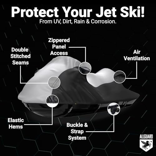 AllGuard Jet Ski Cover Gray/Black – feature callout