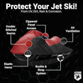 AllGuard Jet Ski Cover Red/Black – feature callout