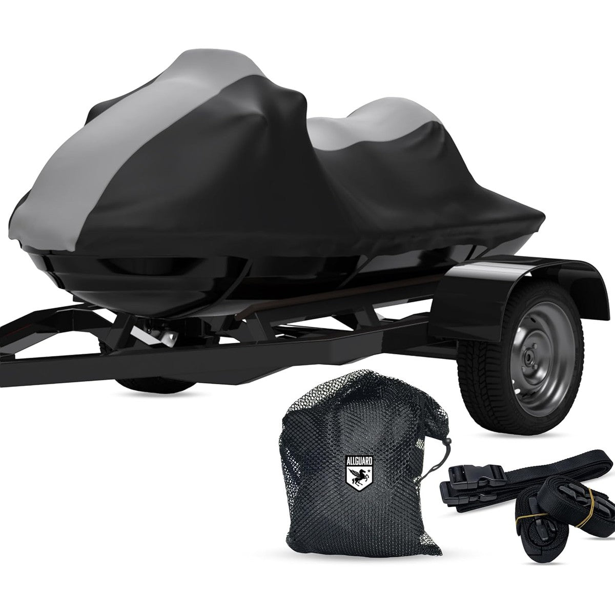 AllGuard Jet Ski Cover Gray/Black – product shot