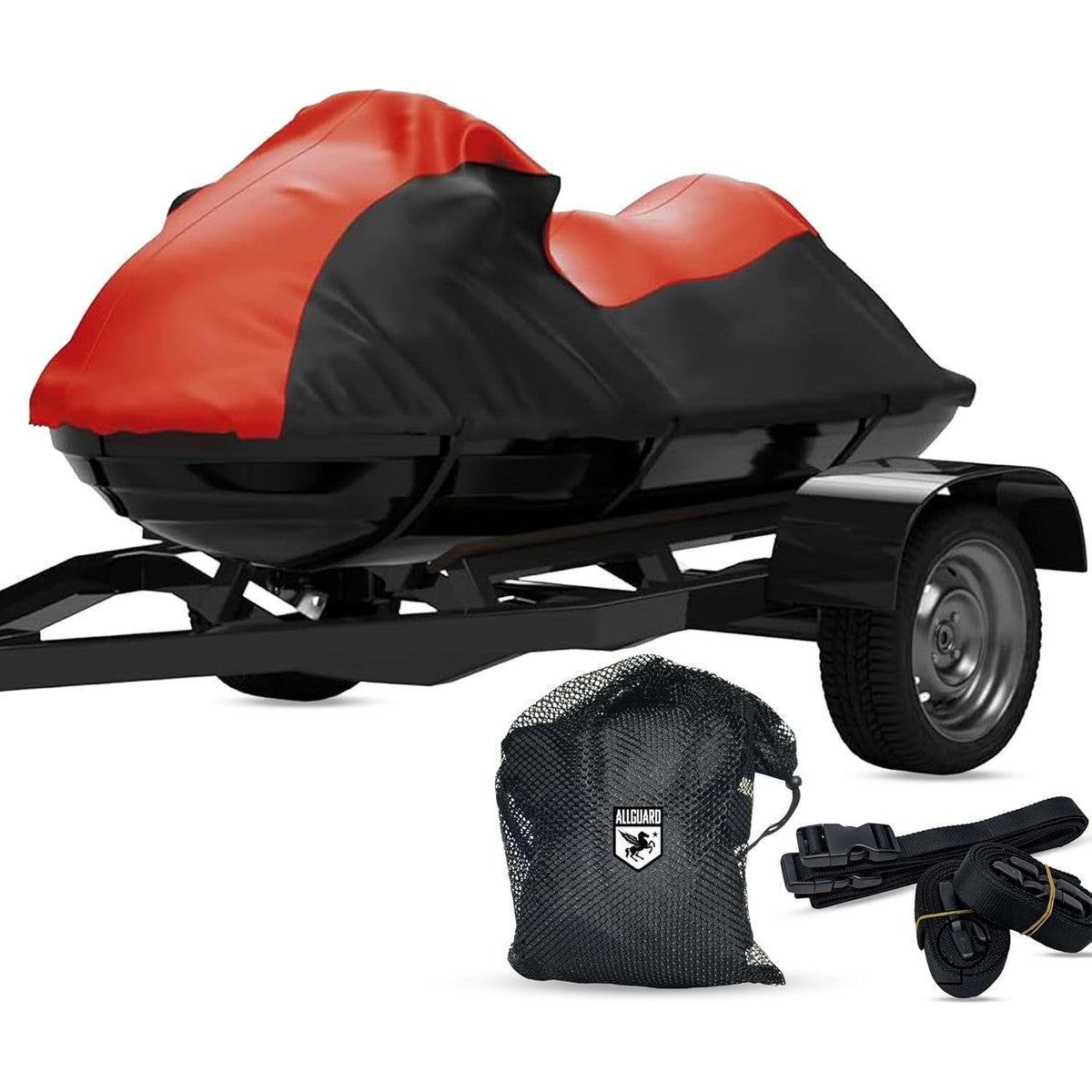 AllGuard Jet Ski Cover Red/Black – product shot